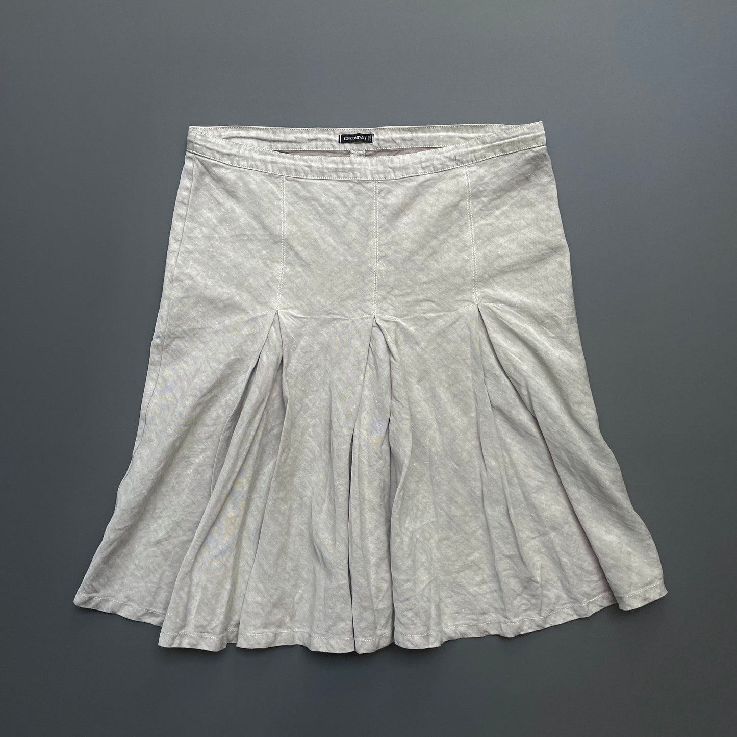 C.P. Company Donna SS05 Grey Linen Skirt | Medium, Grey
