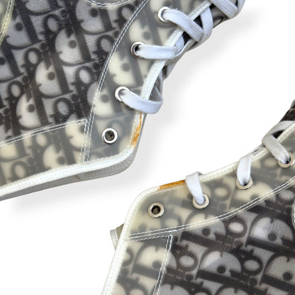 DIOR B23 OBLIQUE HIGH-TOP SNEAKER BLACK / WHITE 44 / UK10 | UK 10, Black