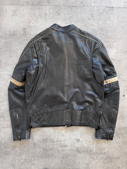 2000's Belstaff Gold Label 'Hero' Leather Motorcycle Jacket FA:276 (CSN694-1) | Medium, Gold