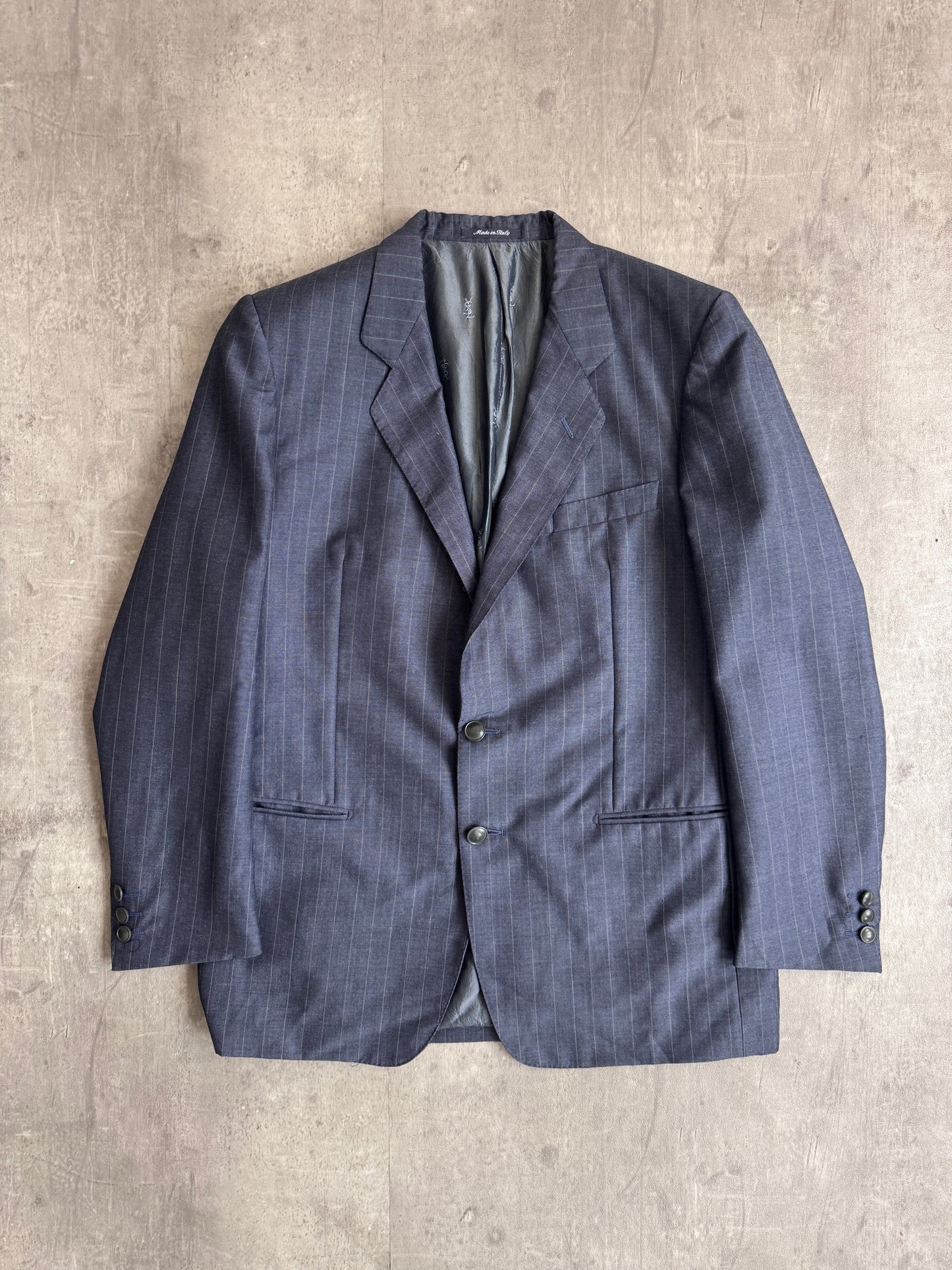 YSL Navy Pinstripe Suit