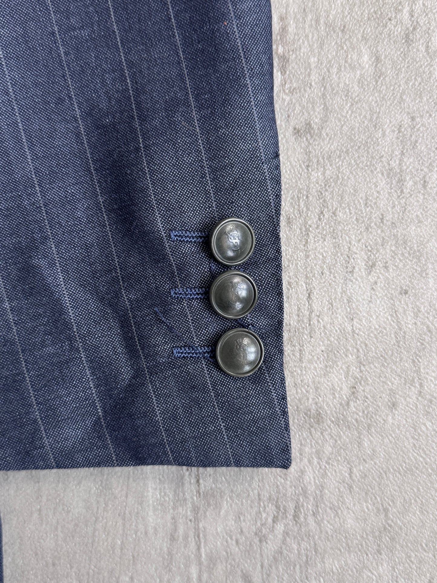 YSL Navy Pinstripe Suit