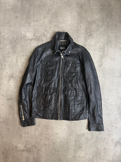 D&G Soft Leather Multipocket Cargo Blouson