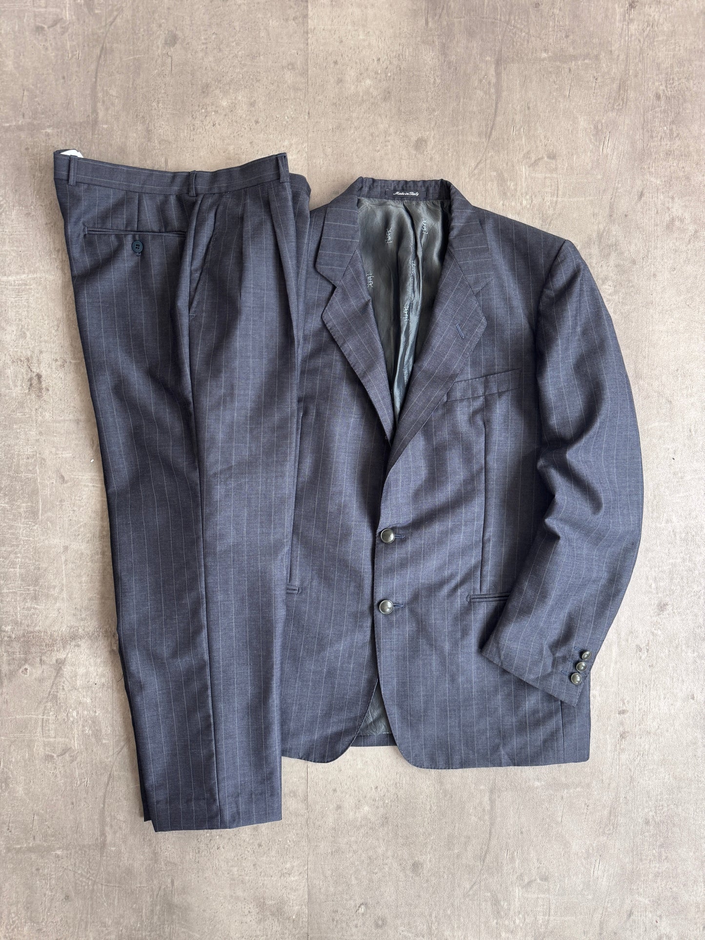 YSL Navy Pinstripe Suit