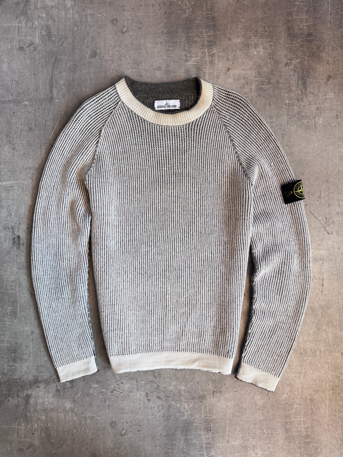 A/W 2017 Stone Island Reversible Contrast Waffle Knit Jumper