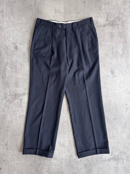 Burberrys Wool Pinstripe Suit Trousers