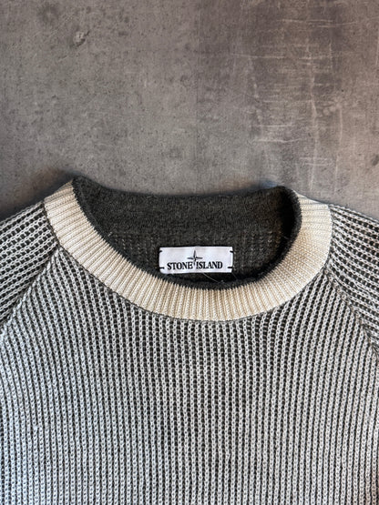 A/W 2017 Stone Island Reversible Contrast Waffle Knit Jumper