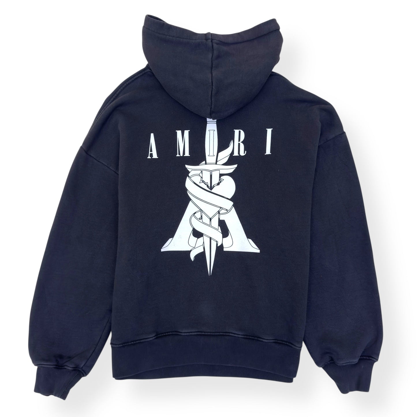 AMIRI DAGGER GRAPHIC PRINT HOODIE BLACK / WHITE XL | XL, Black