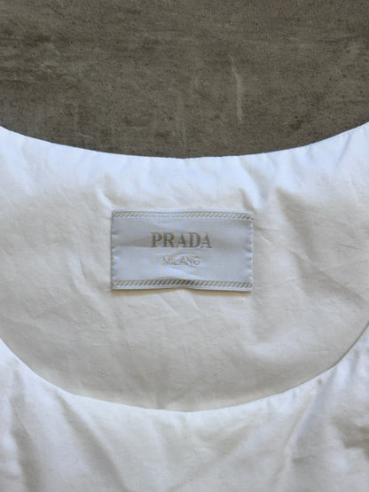A/W 2023 Prada Milano Down Quilt Pillow Vest FA:276 (MA798) | Large, White