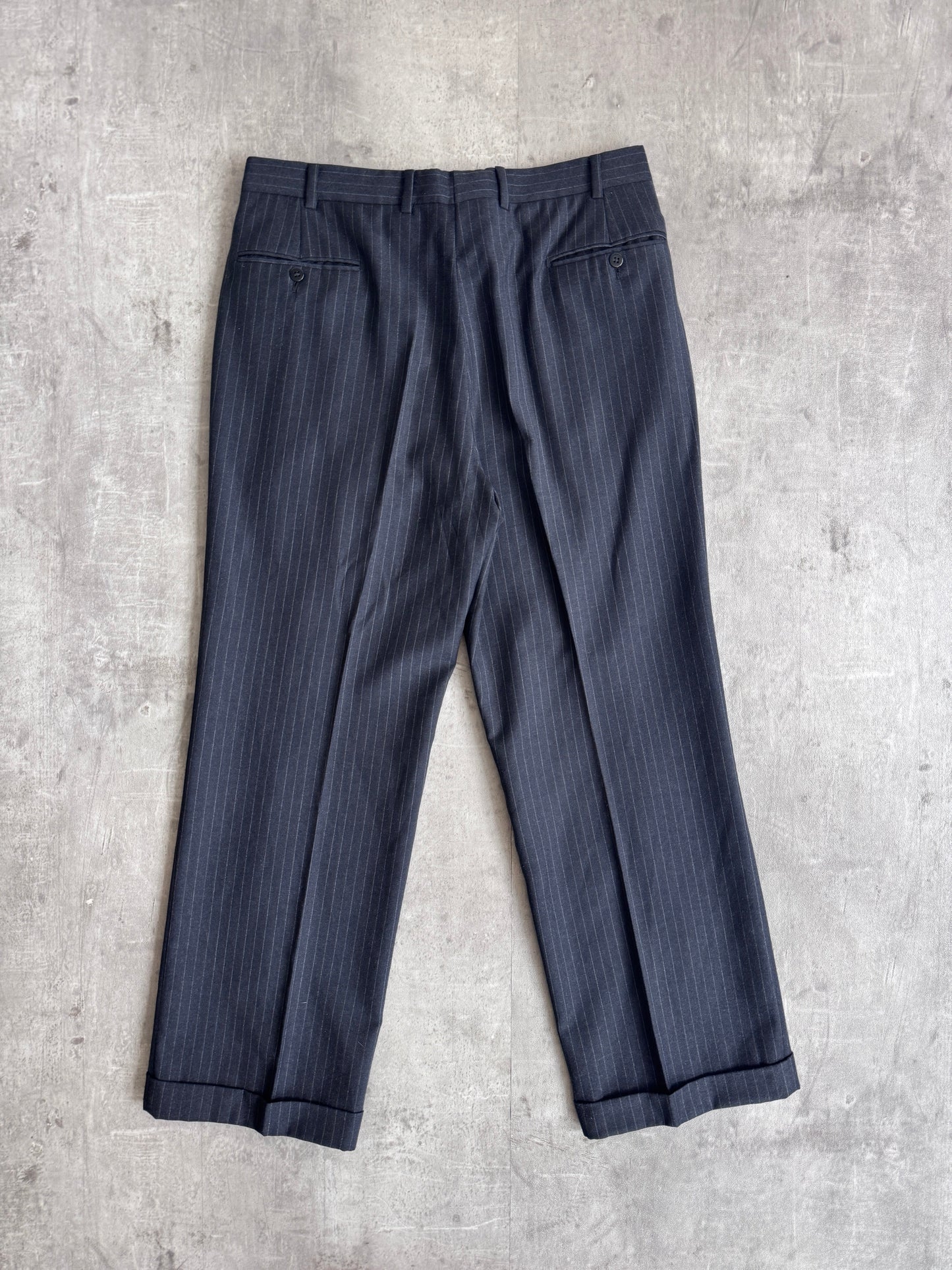 Burberrys Wool Pinstripe Suit Trousers