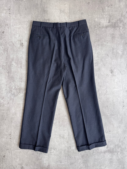 Burberrys Wool Pinstripe Suit Trousers
