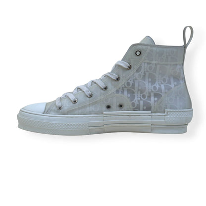 DIOR B23 OBLIQUE HIGH-TOP SNEAKER WHITE 44 / UK10 | UK 10, White