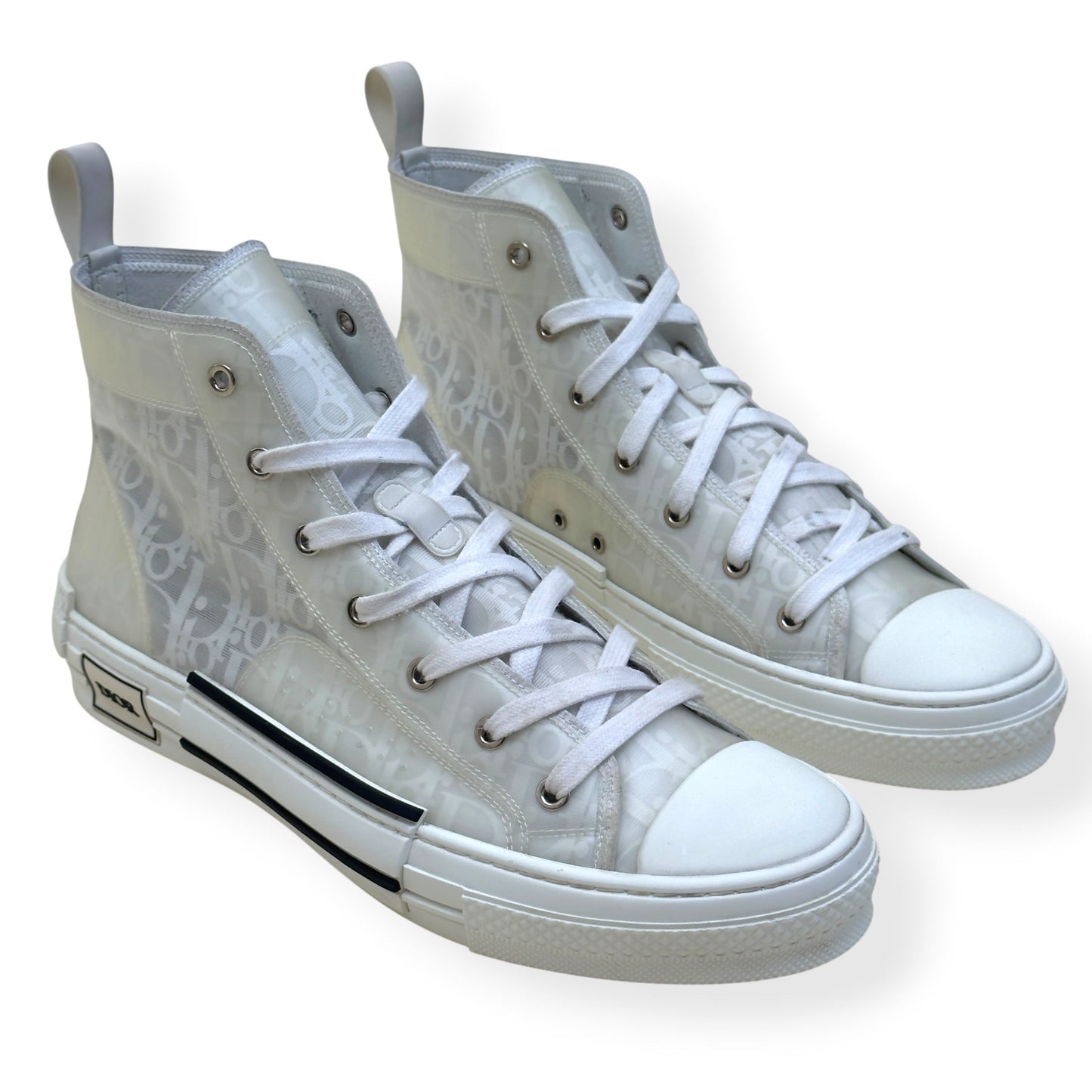DIOR B23 OBLIQUE HIGH-TOP SNEAKER WHITE 44 / UK10 | UK 10, White