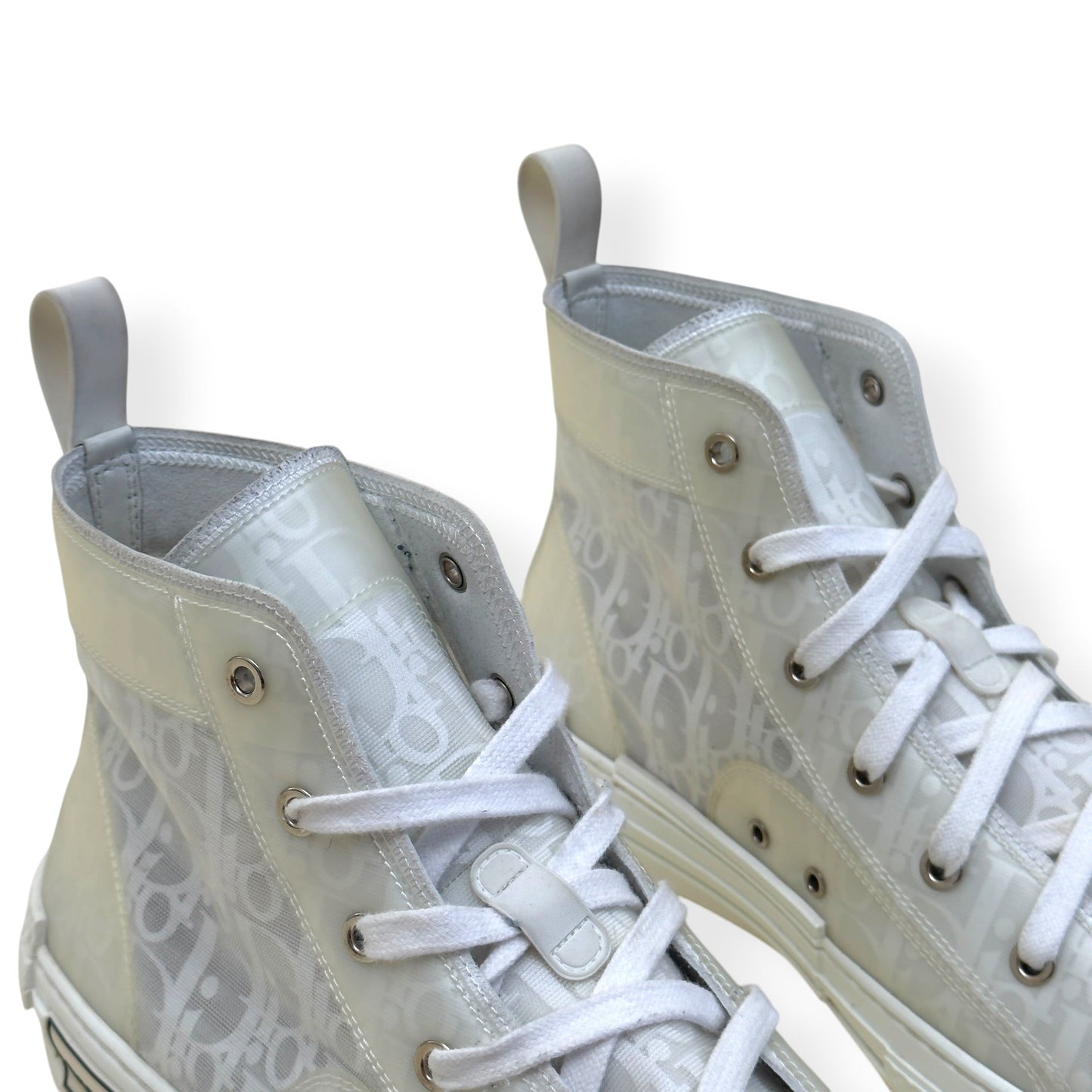 DIOR B23 OBLIQUE HIGH-TOP SNEAKER WHITE 44 / UK10 | UK 10, White