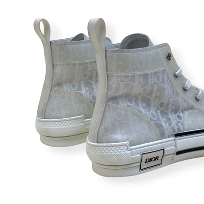 DIOR B23 OBLIQUE HIGH-TOP SNEAKER WHITE 44 / UK10 | UK 10, White