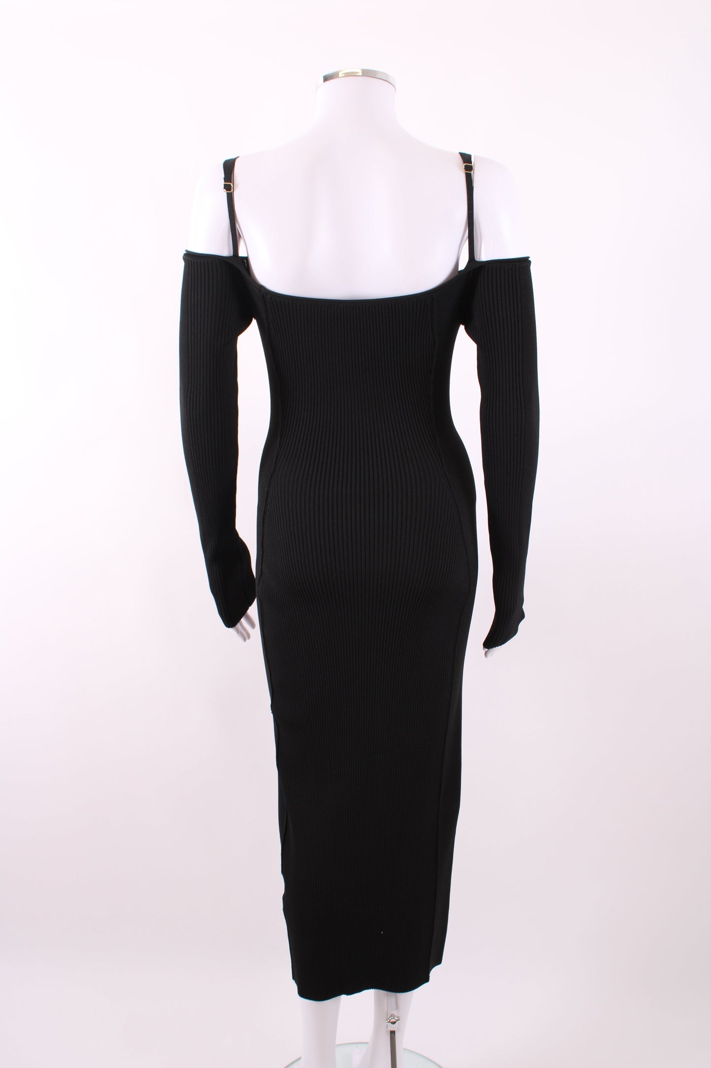 Jacquemus La Robe Sierra Knit Midi Dress Black 36 | Default Title, Black
