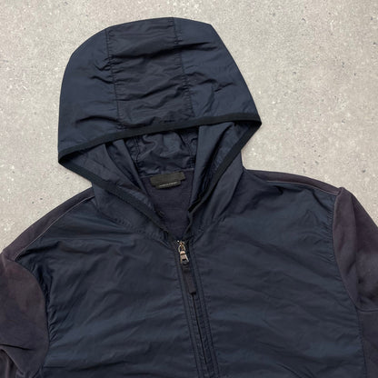 Prada Sport Navy Nylon Panel Hoodie | X-Large, Navy