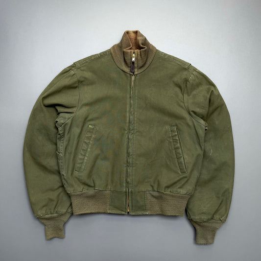 Spiewak & Sons Forest Green 80s Type T-1 Tanker Military Bomber Jacket | X-Small, Green