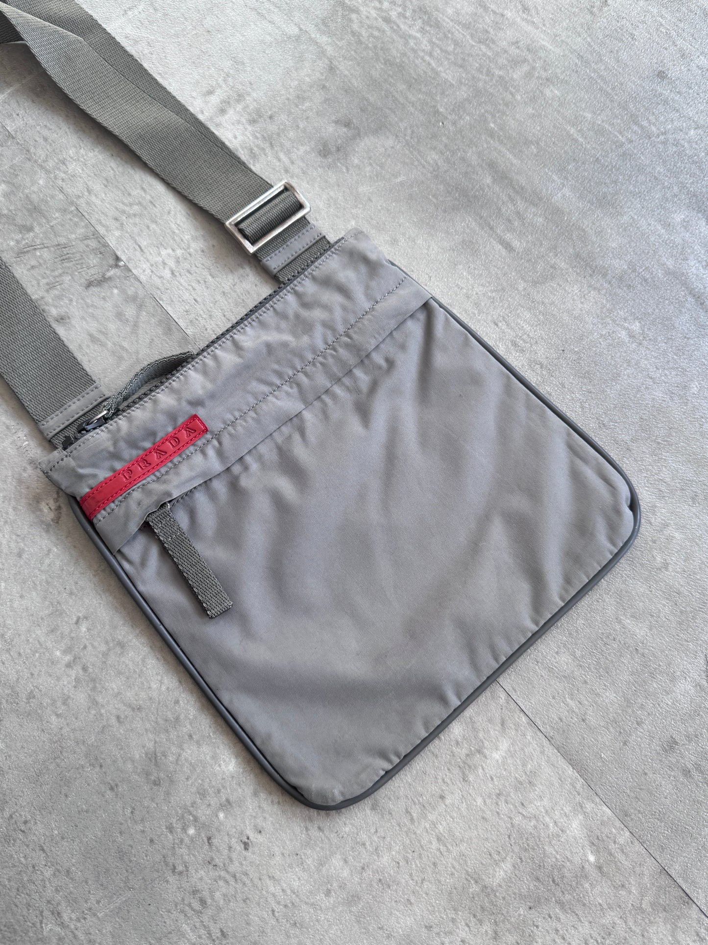 Prada Grey Technical Side Bag