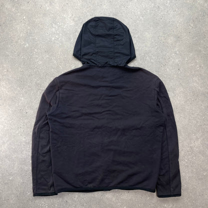Prada Sport Navy Nylon Panel Hoodie | X-Large, Navy