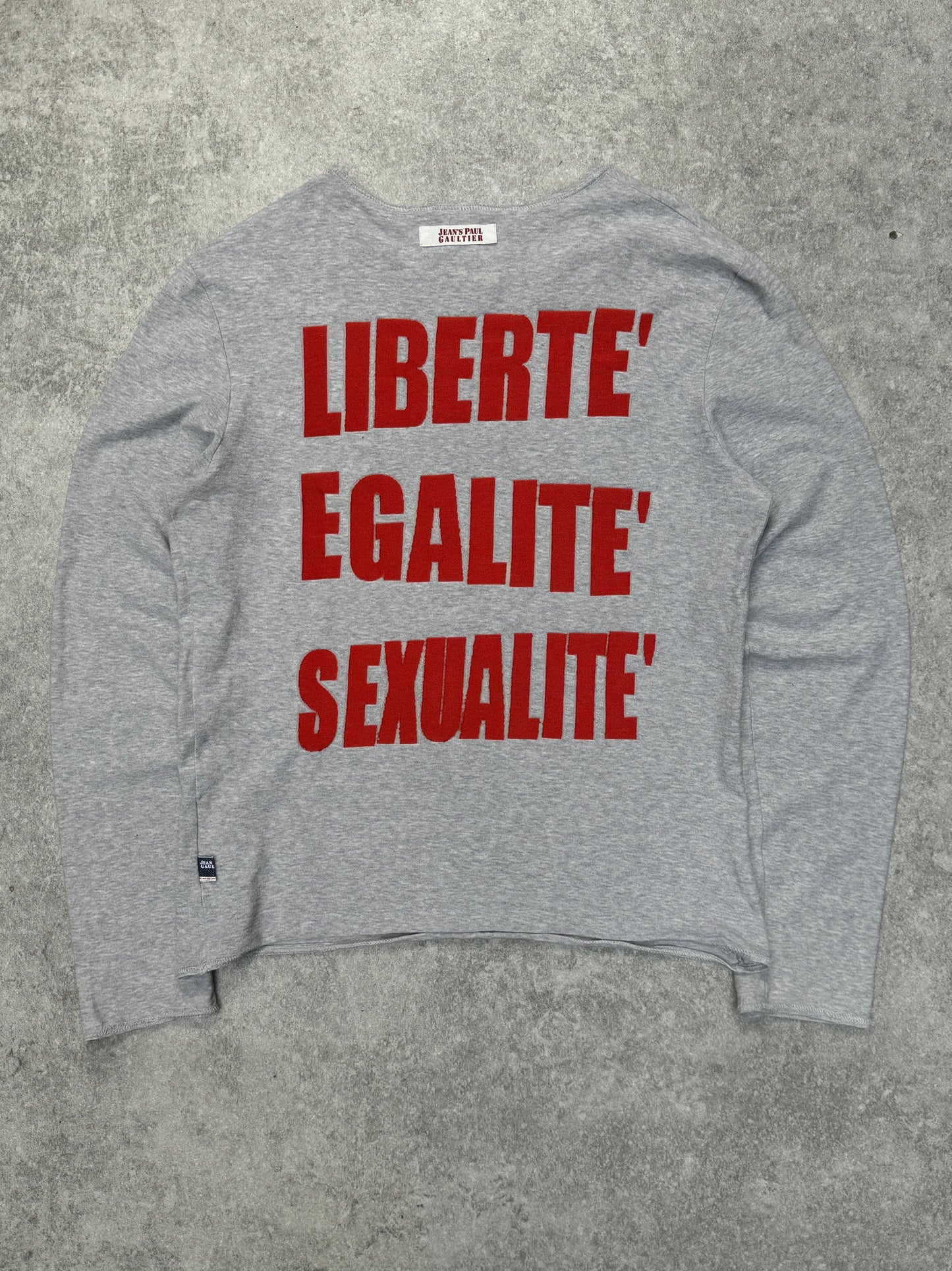 Jean Paul Gaultier "Liberte Egalite Sexualite" Embroidered Long Sleeve Tee