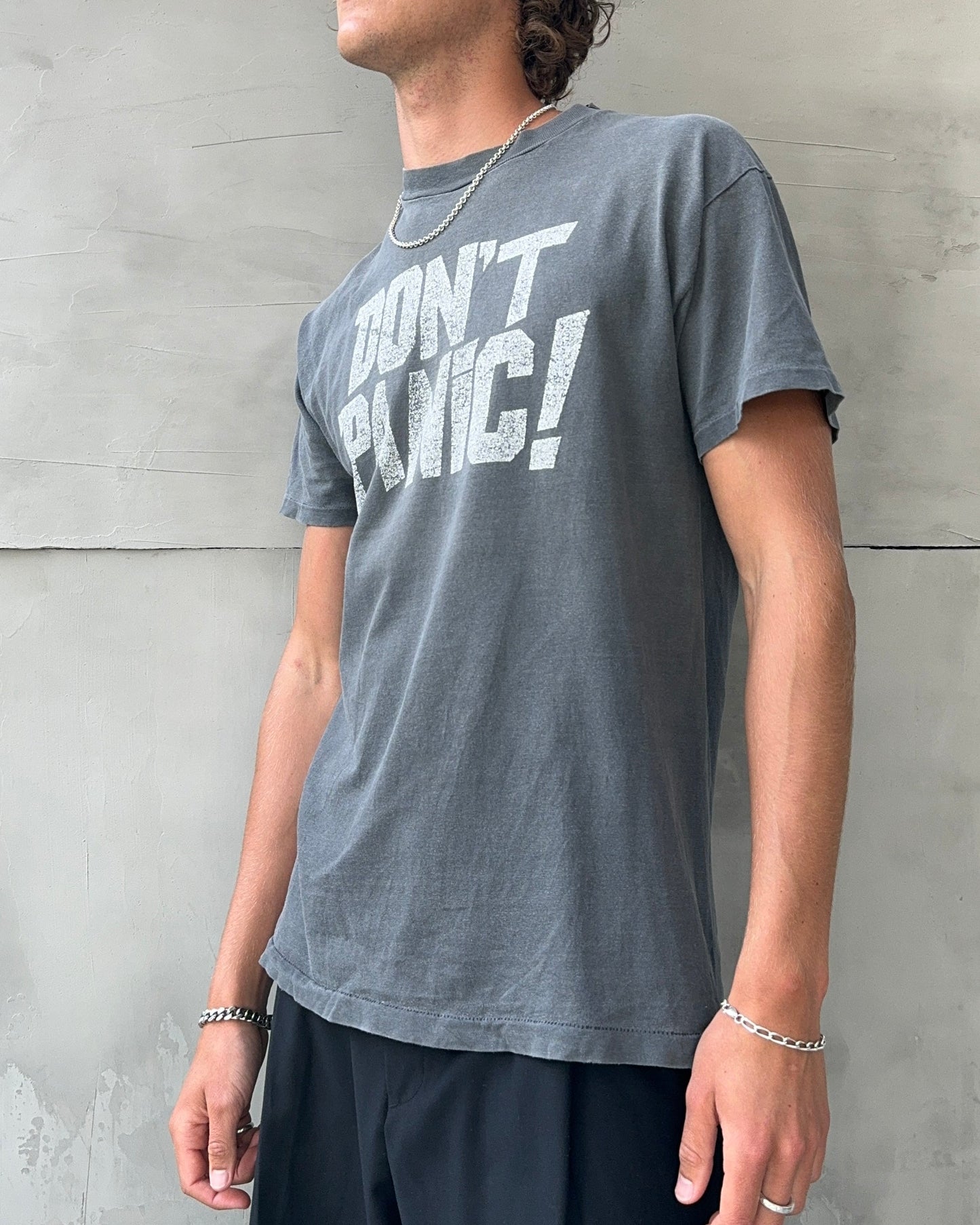 'DON'T PANIC' VINTAGE HANES TEE - L