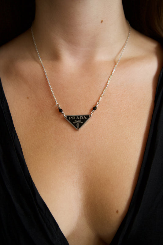 VT Rework: Prada Black Pendent Necklace
