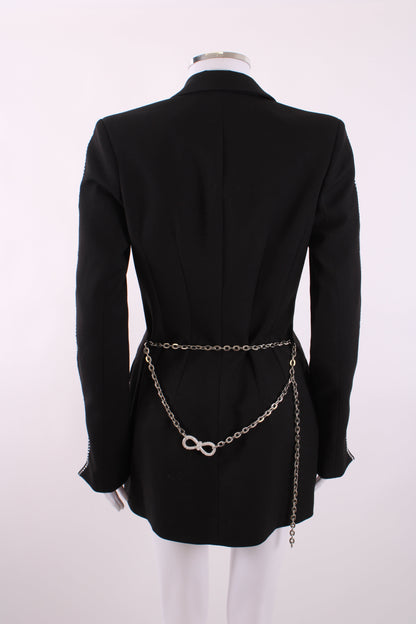 Mach & Mach Embellished Blazer Mini Dress Black 8 | Default Title, Black