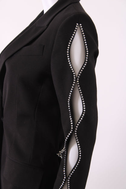 Mach & Mach Embellished Blazer Mini Dress Black 8 | Default Title, Black