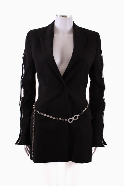 Mach & Mach Embellished Blazer Mini Dress Black 8 | Default Title, Black