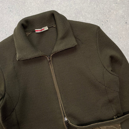 Prada Sport Moss Green Zip-Through Knit Jumper IT46 | Small, Green