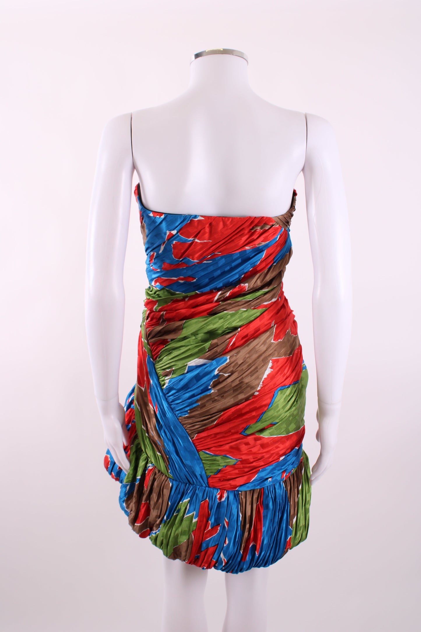Tory Burch Silk Mini Party Dress Blue & Red S | Default Title, Blue