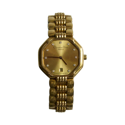 Christian Dior Octagon Gold Plated Watch 48153