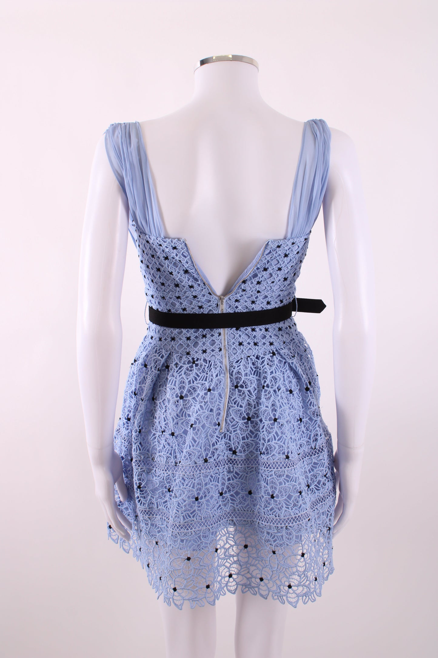 Self Portrait Starlet Rose Lace Dress Blue UK 4 | Default Title, Multicoloured