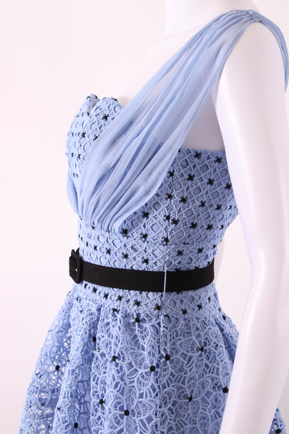 Self Portrait Starlet Rose Lace Dress Blue UK 4 | Default Title, Multicoloured
