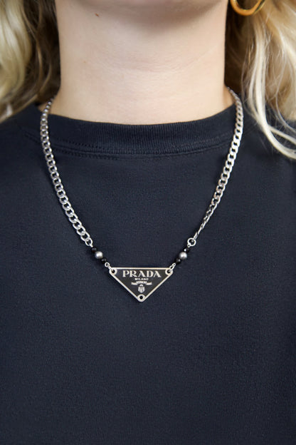 VT Rework: Prada Black Pendent Beaded Necklace
