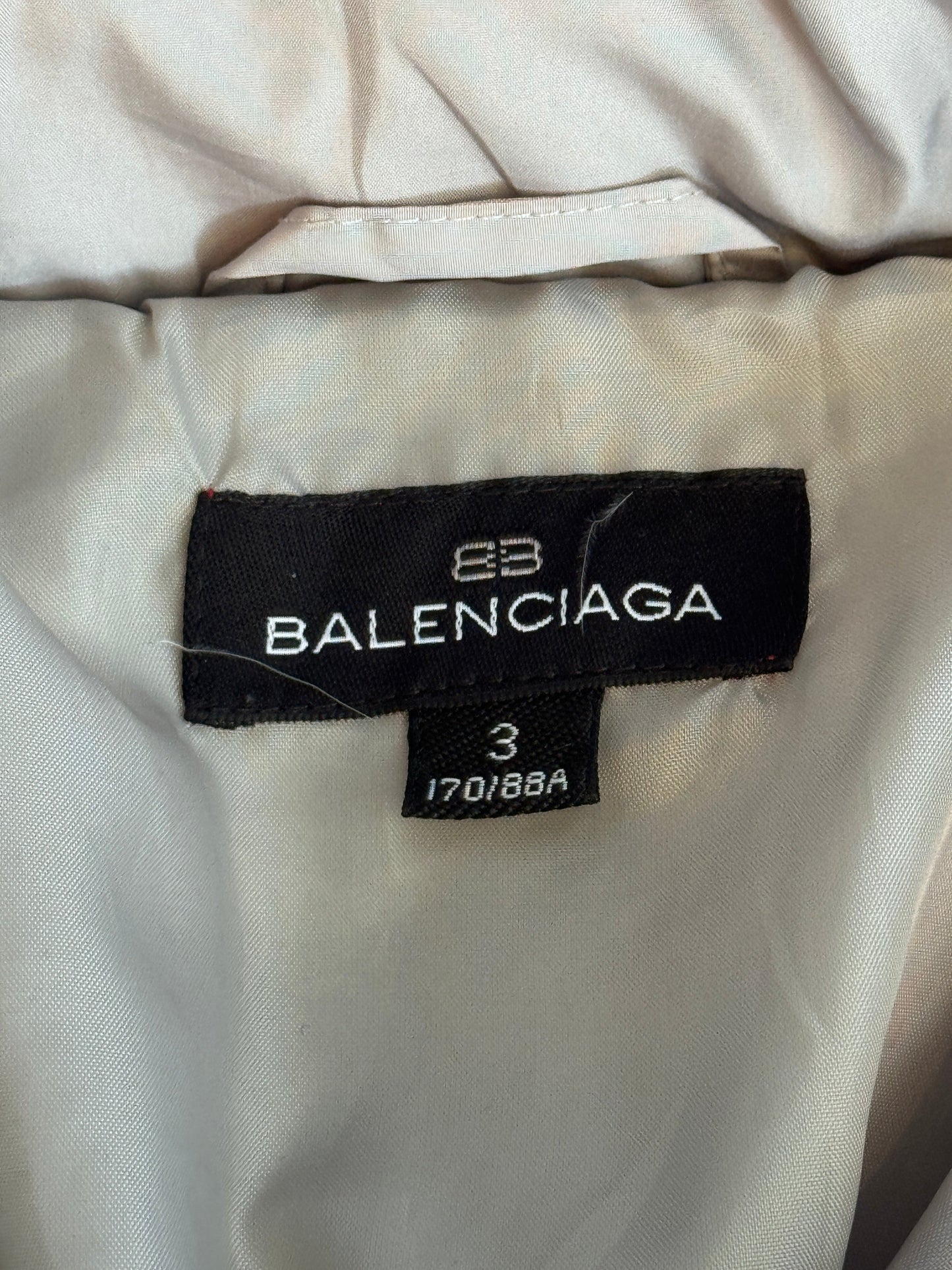 Balenciaga Grey Embroidered Down Quilted Tech Puffer Jacket