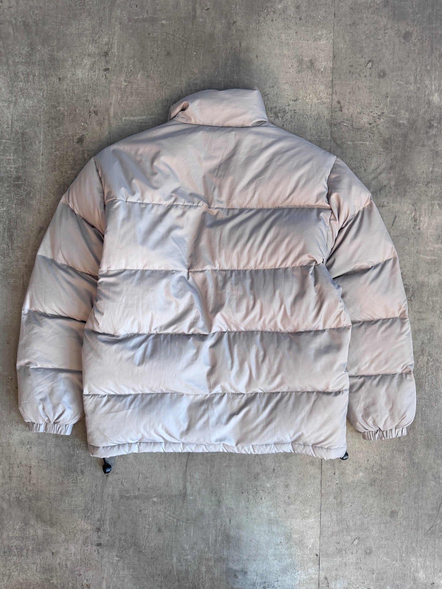 Balenciaga Grey Embroidered Down Quilted Tech Puffer Jacket