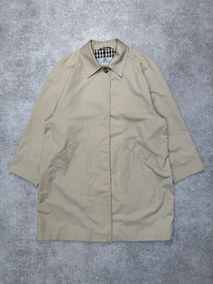 Aquascutum Cream Button Up Trench Coat