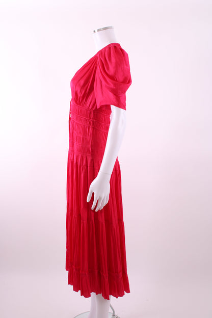 Ulla Johnson S/S Pleated Dress Pink 4 | Default Title, Pink