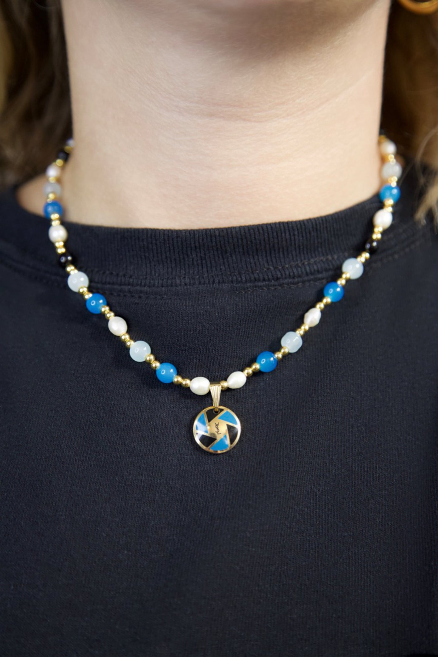 VT Rework: YSL Multi Beaded Gold Pendent Necklace