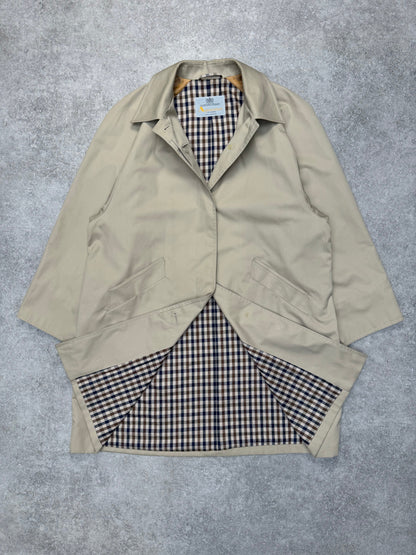 Aquascutum Cream Button Up Trench Coat