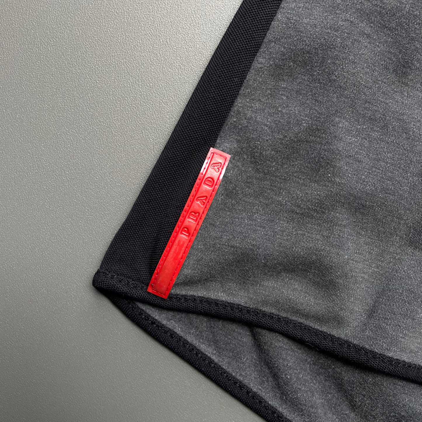 Prada Sport Grey & Black 2006 Panelled Athletic T-Shirt | Large, Multicoloured