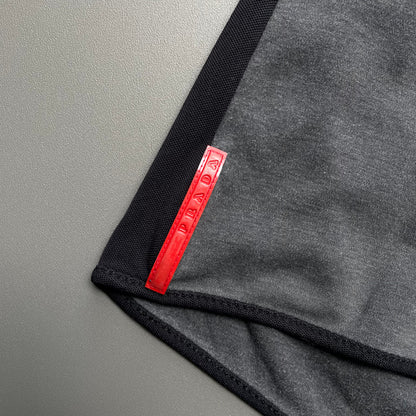 Prada Sport Grey & Black 2006 Panelled Athletic T-Shirt | Large, Multicoloured
