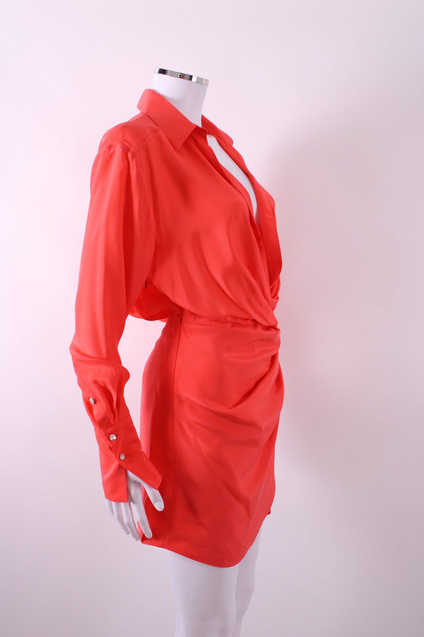 Gauge81 Drape Detail Shirt Dress Orange S | Default Title, Orange