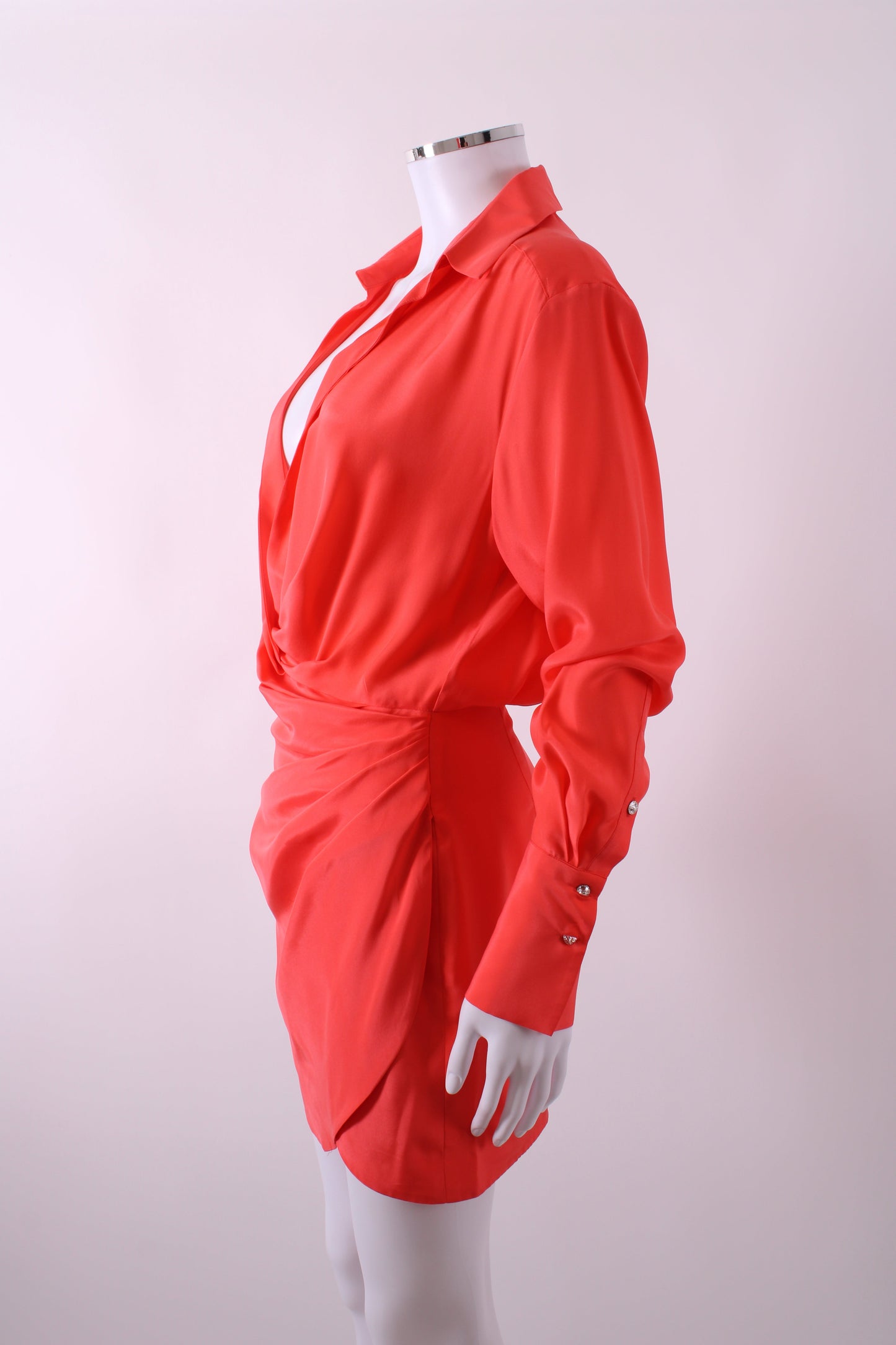 Gauge81 Drape Detail Shirt Dress Orange S | Default Title, Orange