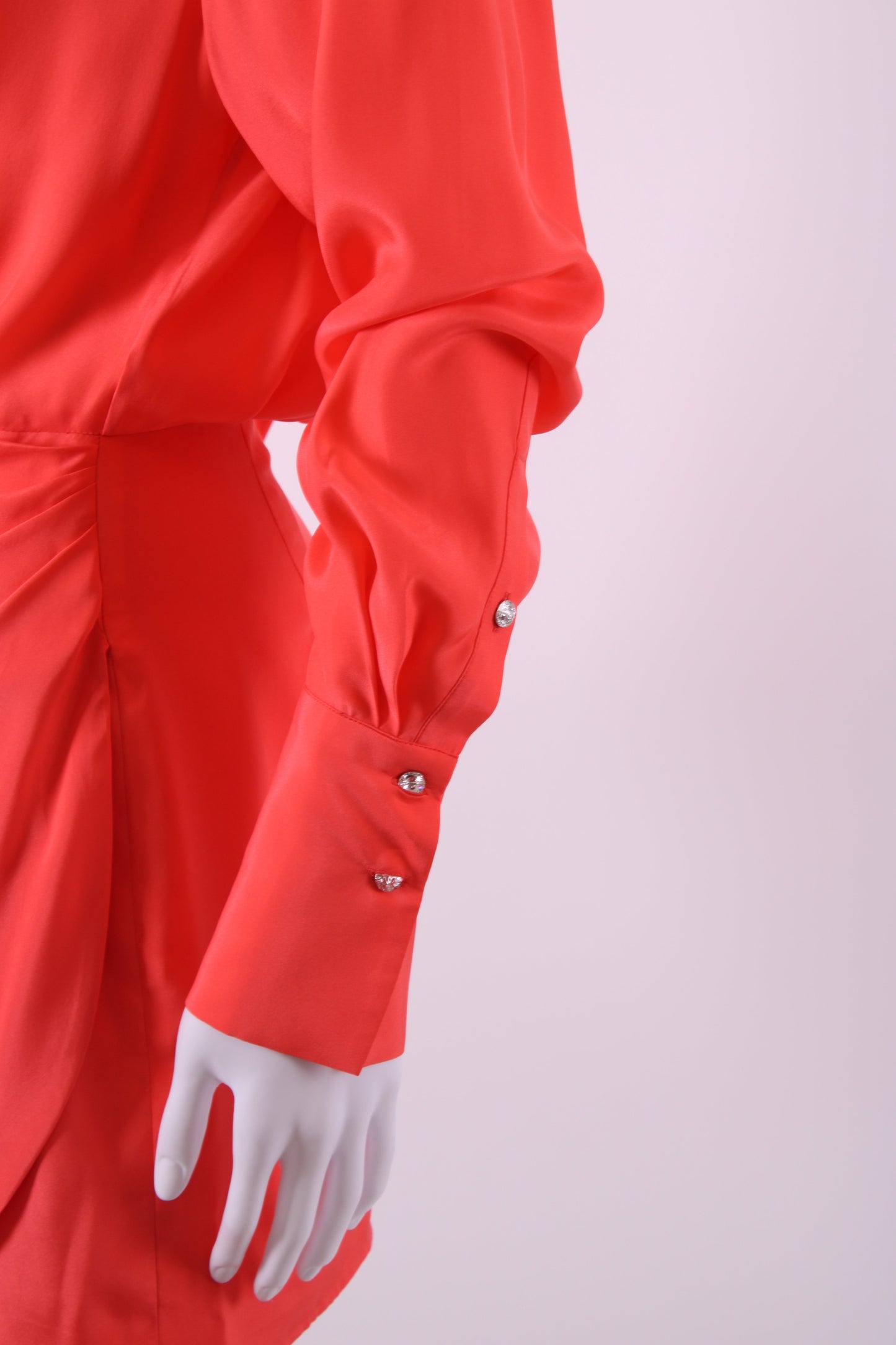 Gauge81 Drape Detail Shirt Dress Orange S | Default Title, Orange