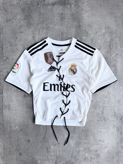 VT Rework: Real Madrid x Adidas "  Asymmetric Tie Closure Top