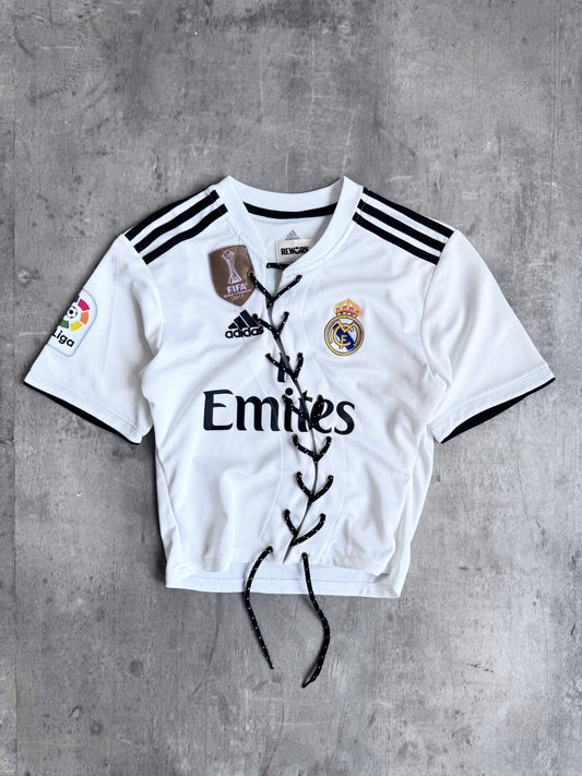 VT Rework: Real Madrid x Adidas "  Asymmetric Tie Closure Top
