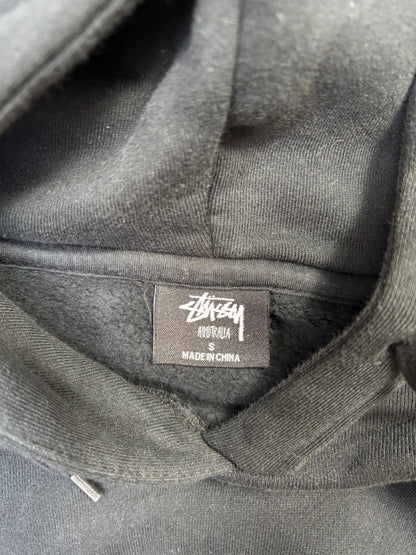 Stussy Black U.S.A Logo Hoodie