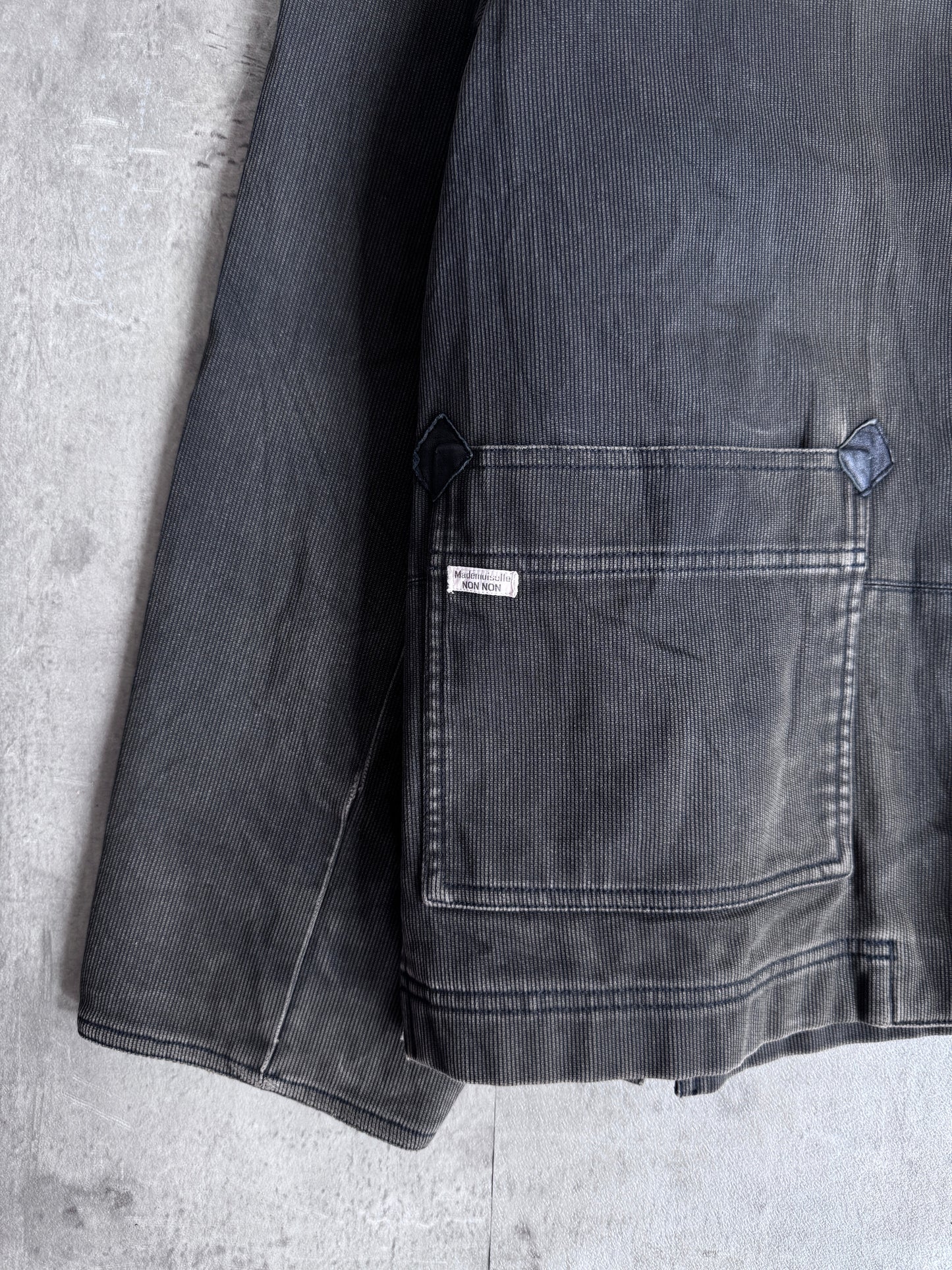 Issey Miyake Mademoiselle Non Non Washed Black Chore Coat